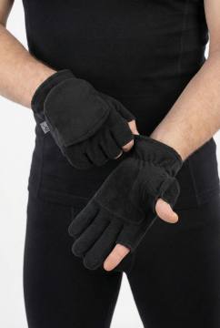 Перчатки-варежки флисовые "Тундра" (черный)