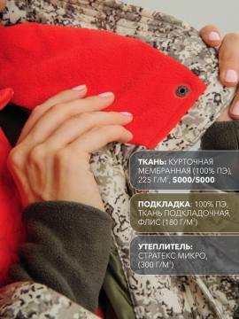 Куртка утепленная женская "Зима" (светлый камуфляж 2293)