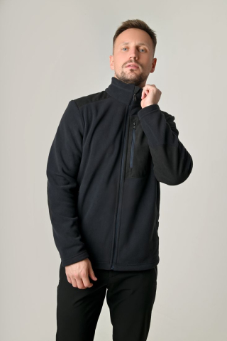 Куртка мужская "Чегет" (флис 400 темно-синий 524)