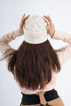 Шапка флисовая "Тундра" (молочный)