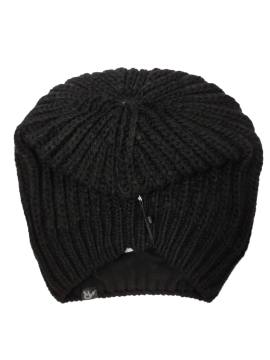 Шапка вязанная Rosomaha унисекс (черный) с полоской флиса
