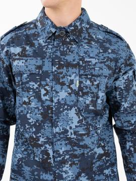 Костюм летний "Мангуст" (рип-стоп смесовый, синяя "цифра")